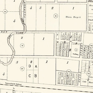 Vintage Map of Abilene, Texas 1885