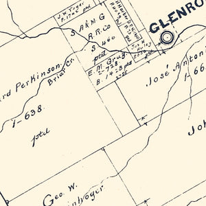 Vintage Map of Somervell County, Texas 1884