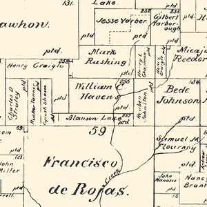 Vintage Map of Rains County, Texas 1888