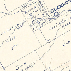 Vintage Map of Somervell County, Texas 1884