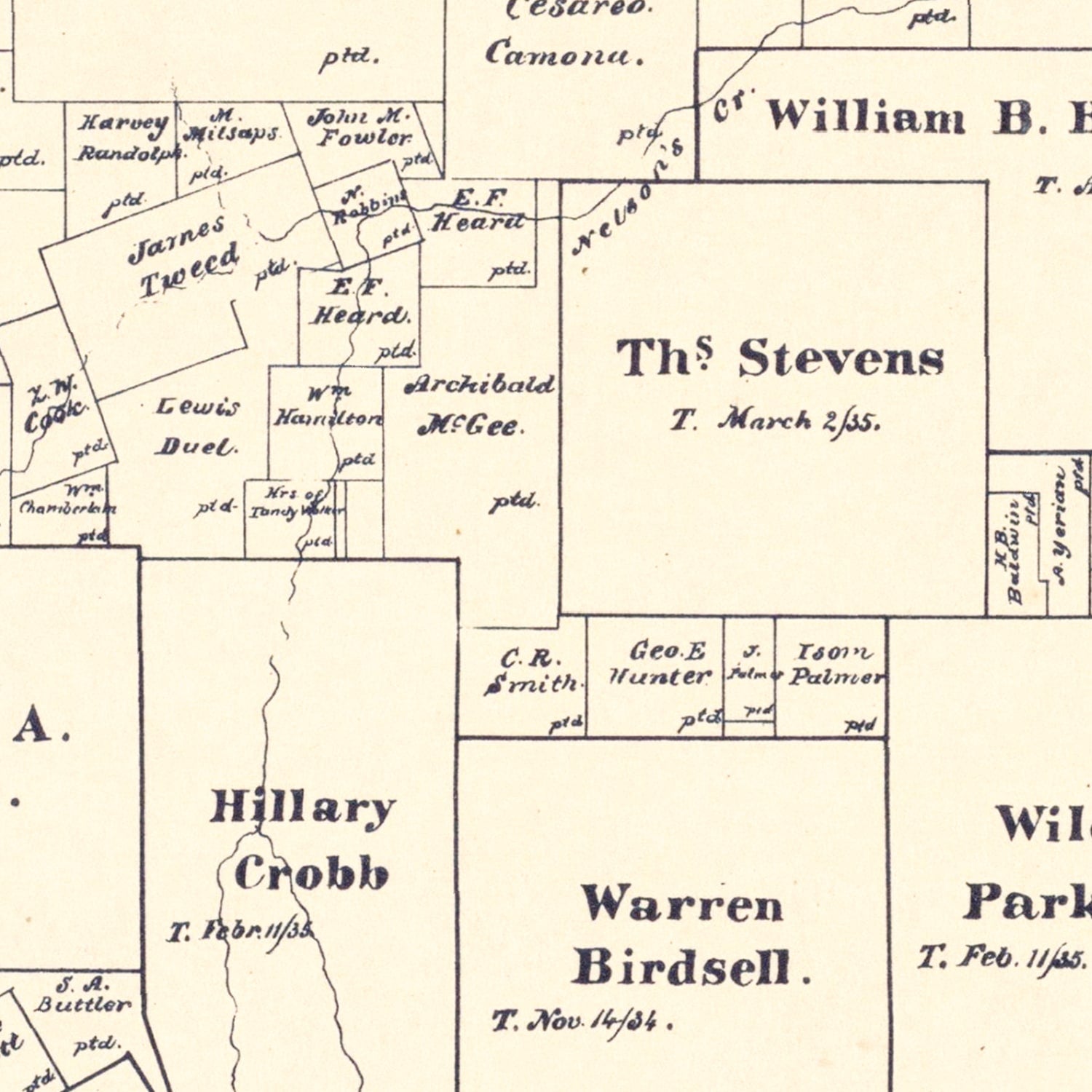 Vintage Map of Walker County, Texas 1889