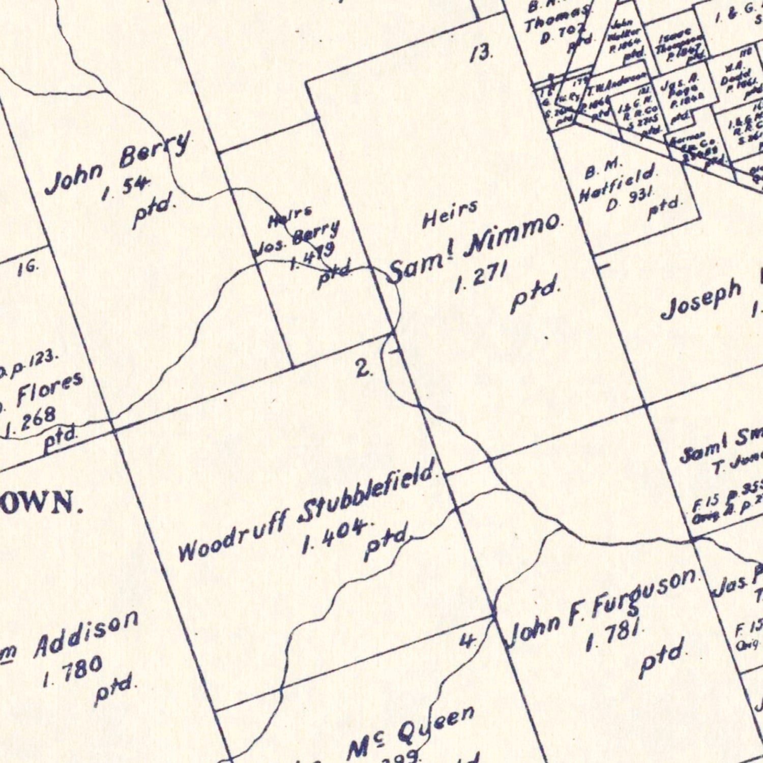 Vintage Map of Williamson County, Texas 1888
