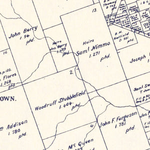 Vintage Map of Williamson County, Texas 1888