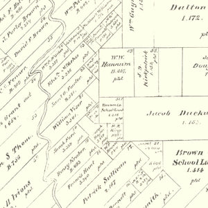 Vintage Map of Brown County, Texas 1888