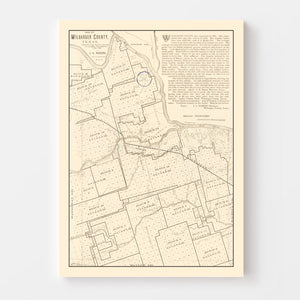 Vintage Map of Wilbarger County, Texas 1887