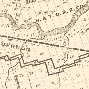 Vintage Map of Wilbarger County, Texas 1887