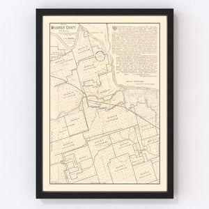 Vintage Map of Wilbarger County, Texas 1887
