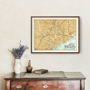 Vintage Railroad Map of United States 1887