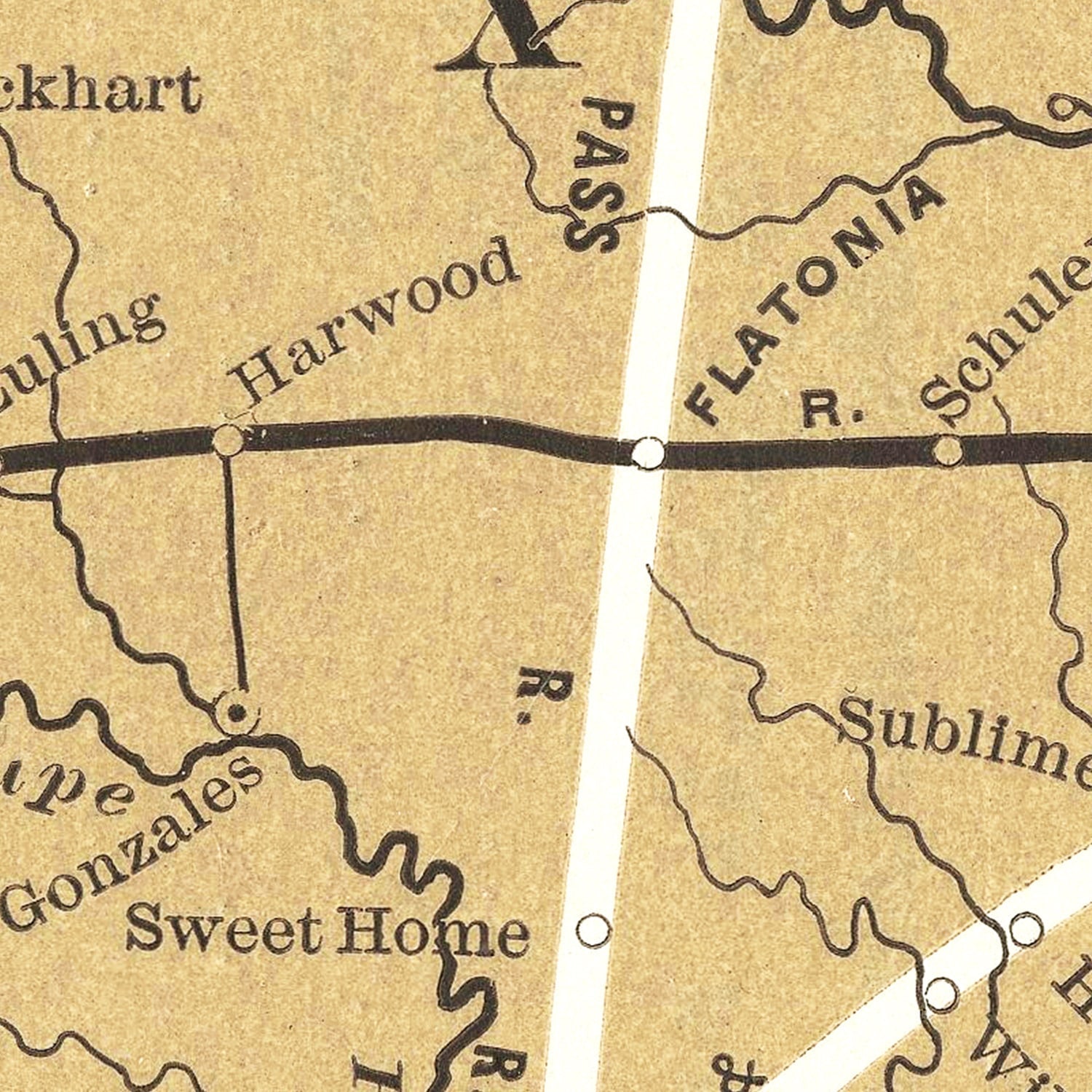 Vintage Railroad Map of United States 1887