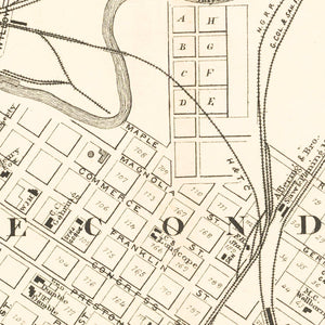 Vintage Map of Houston, Texas 1884