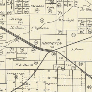 Vintage Map of Clay County, Texas 1882