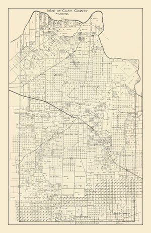 Vintage Map of Clay County, Texas 1882