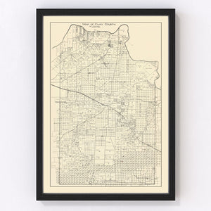 Vintage Map of Clay County, Texas 1882