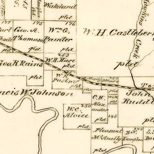 Vintage Map of Gregg County, Texas 1887
