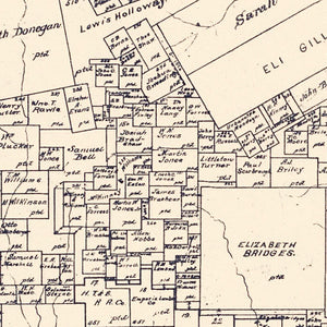 Vintage Map of Angelina County, Texas 1899