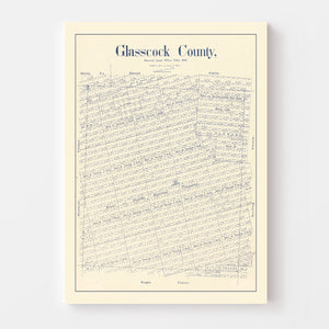 Vintage Map of Glasscock County, Texas 1899