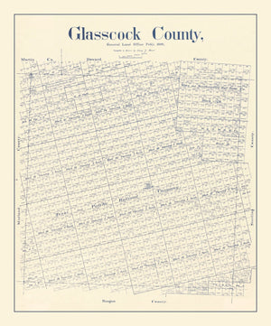 Vintage Map of Glasscock County, Texas 1899