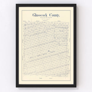 Vintage Map of Glasscock County, Texas 1899