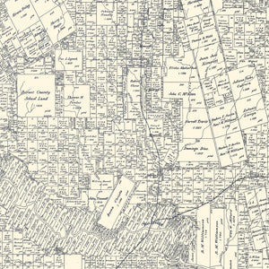 Vintage Map of Runnels County, Texas 1898