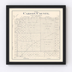 Vintage Map of Carson County, Texas 1898