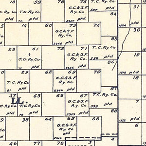 Vintage Map of Schleicher County, Texas 1898