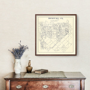 Vintage Map of Rockwall County, Texas 1890