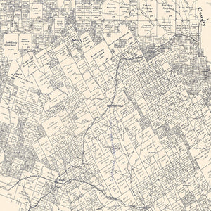 Vintage Map of Erath County, Texas 1896