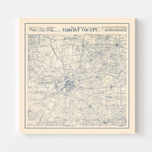Vintage Map of Tarrant County, Texas 1895