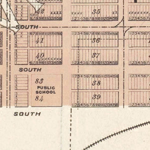 Vintage Map of Texas City, Texas 1893