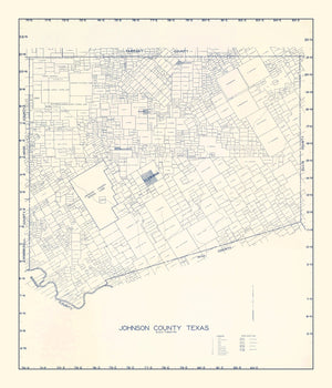 Vintage Map of Johnson County, Texas 1899