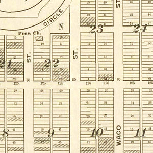 Vintage Map of New Birmingham, Texas 1891