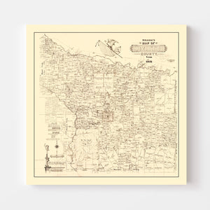 Vintage Map of Smith County, Texas 1905