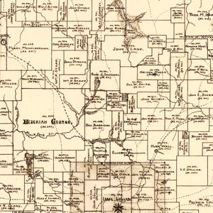 Vintage Map of Smith County, Texas 1905