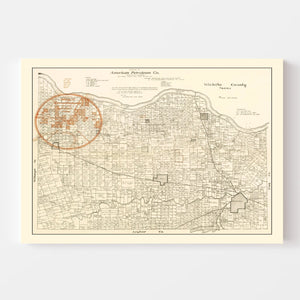 Vintage Map of Wichita County, Texas 1918