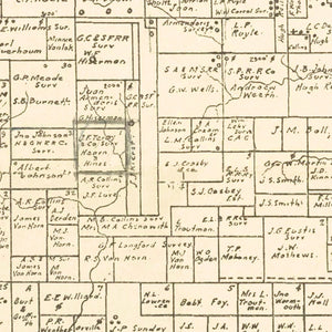 Vintage Map of Wichita County, Texas 1918