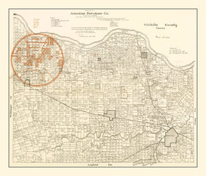 Vintage Map of Wichita County, Texas 1918