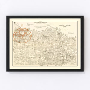 Vintage Map of Wichita County, Texas 1918
