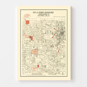 Vintage Map of Ranger, Texas 1918