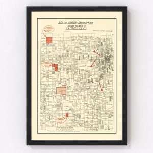 Vintage Map of Ranger, Texas 1918