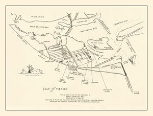 Vintage Map of Galveston, Texas 1922