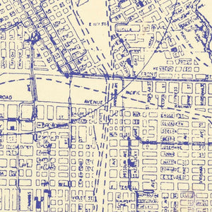 Vintage Map of Fort Worth, Texas 1917