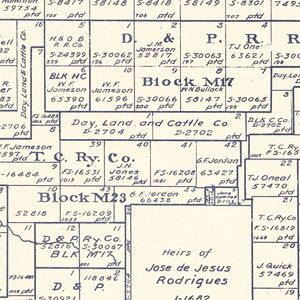 Vintage Map of Hutchinson County, Texas 1922