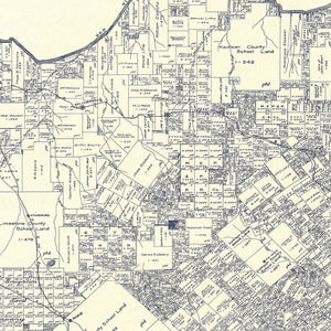Vintage Map of Montague County, Texas 1924