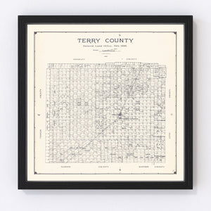 Vintage Map of Terry County, Texas 1926