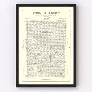 Vintage Map of Sterling County, Texas 1926