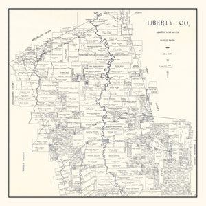 Vintage Map of Liberty County, Texas 1926