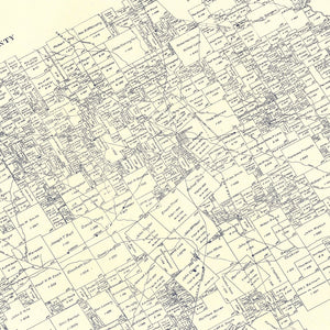 Vintage Map of Navarro County, Texas 1924