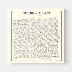 Vintage Map of Mitchell County, Texas 1922