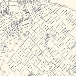 Vintage Map of Burleson County, Texas 1920