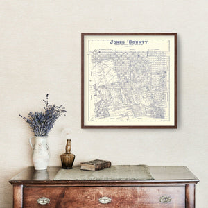 Vintage Map of Jones County, Texas 1921